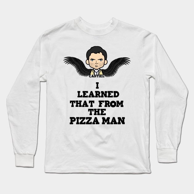 Pizza Cas Long Sleeve T-Shirt by Winchestered